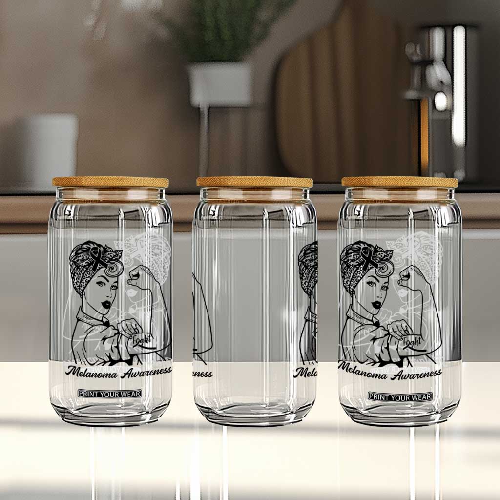 Melanoma Awareness Strong Woman Glass Can Feminist Warrior TS12 Print Your Wear
