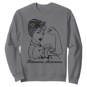 Melanoma Awareness Strong Woman Sweatshirt Feminist Warrior TS12 Charcoal Print Your Wear
