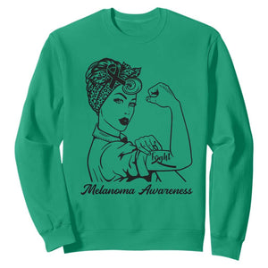Melanoma Awareness Strong Woman Sweatshirt Feminist Warrior TS12 Irish Green Print Your Wear