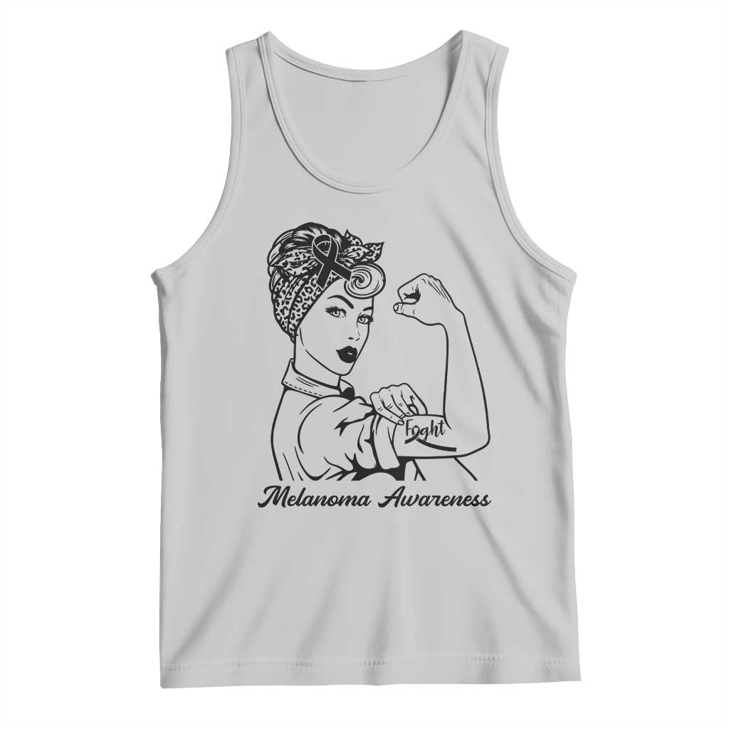 Melanoma Awareness Strong Woman Tank Top Feminist Warrior TS12 Ash Print Your Wear