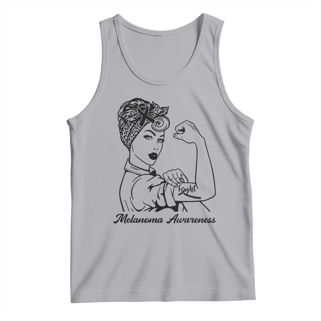Melanoma Awareness Strong Woman Tank Top Feminist Warrior TS12 Athletic Heather Print Your Wear