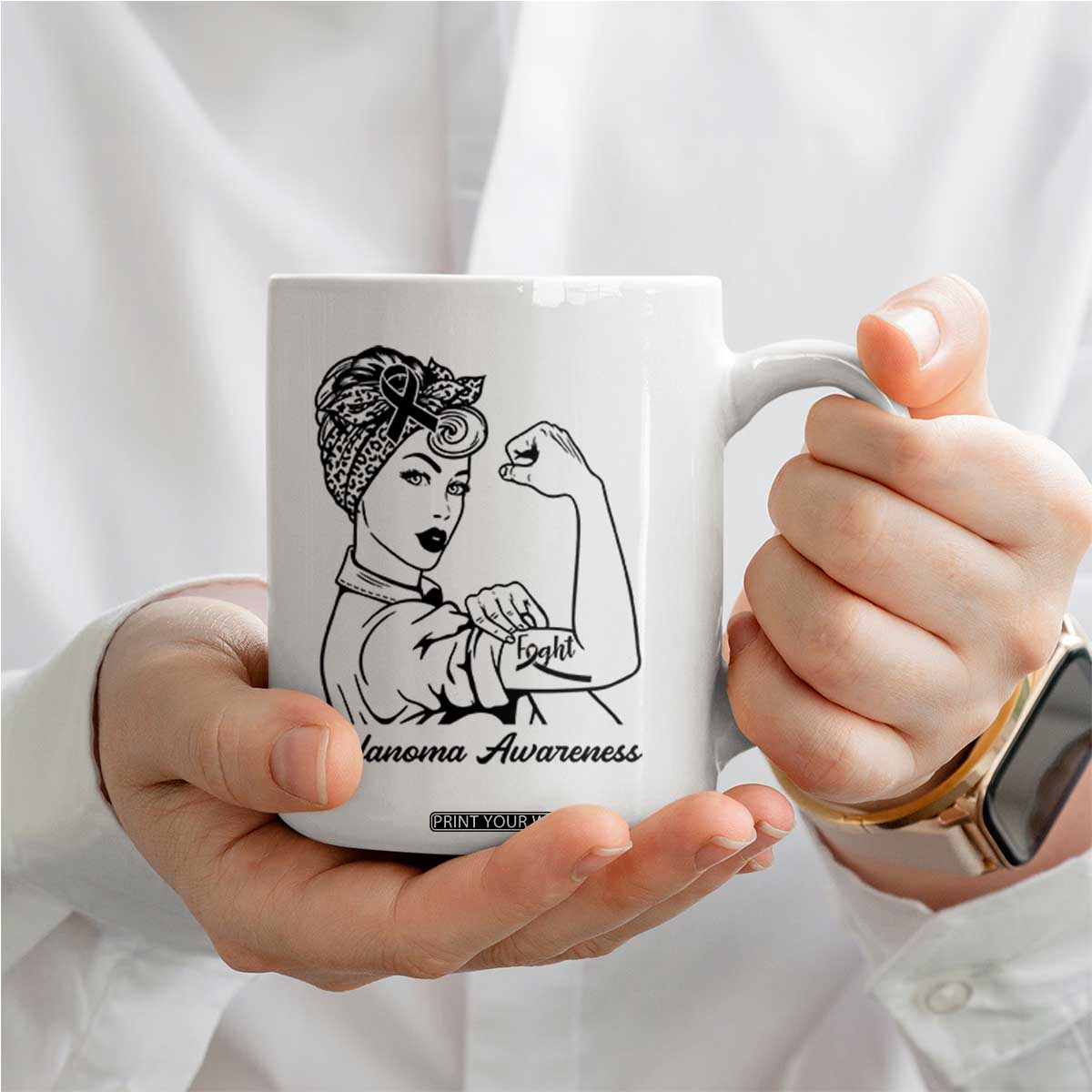 Melanoma Awareness Strong Woman Coffee Mug Feminist Warrior TS12 Print Your Wear