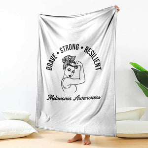 Melanoma Awareness Strong Woman Throw Blanket Brave Strong Resilient Warrior TS12 Print Your Wear