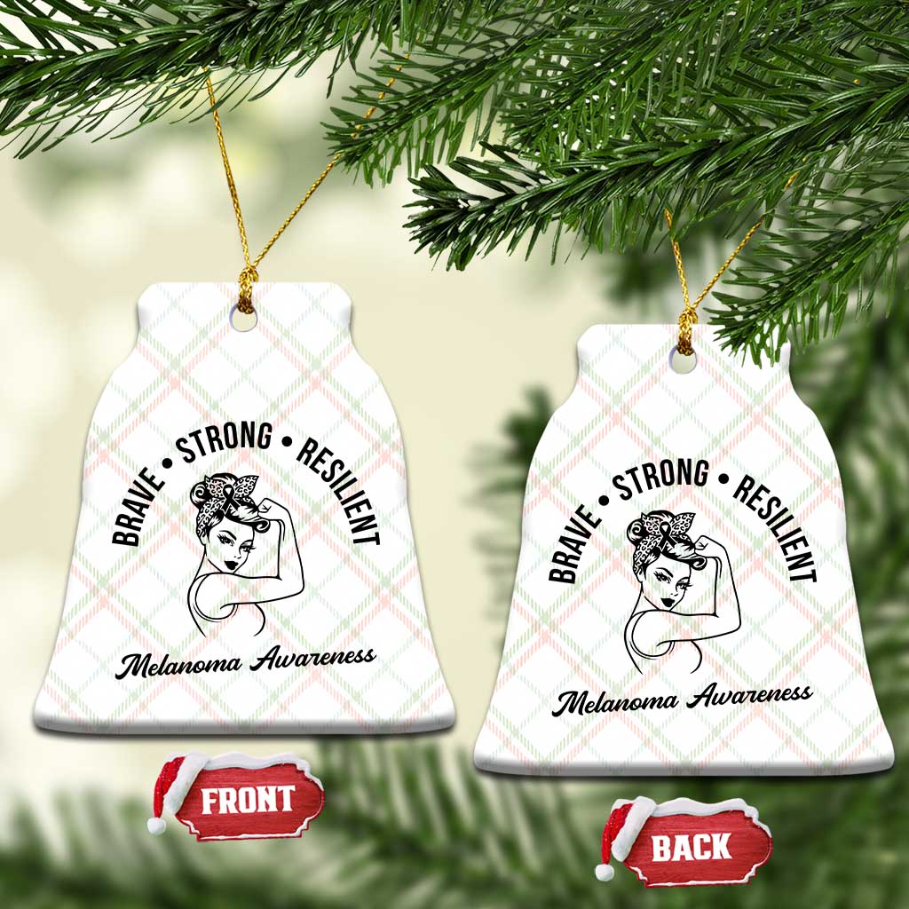 Melanoma Awareness Strong Woman Ceramic Ornament Brave Strong Resilient Warrior TS12 Print Your Wear