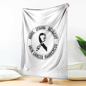 Melanoma Awareness Throw Blanket Brave Strong Resilient Warrior TS12 Print Your Wear