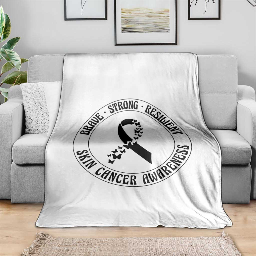 Melanoma Awareness Throw Blanket Brave Strong Resilient Warrior TS12 Print Your Wear