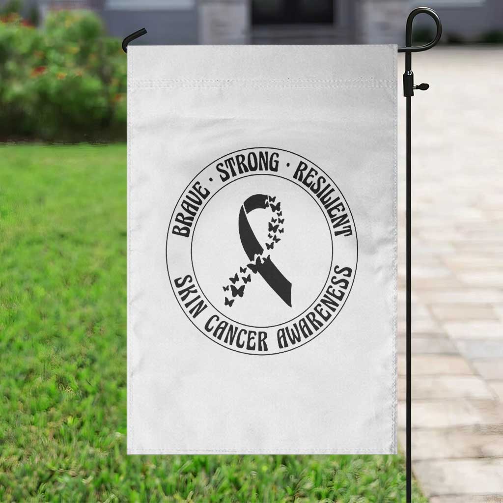 Melanoma Awareness Garden Flag Brave Strong Resilient Warrior TS12 Print Your Wear