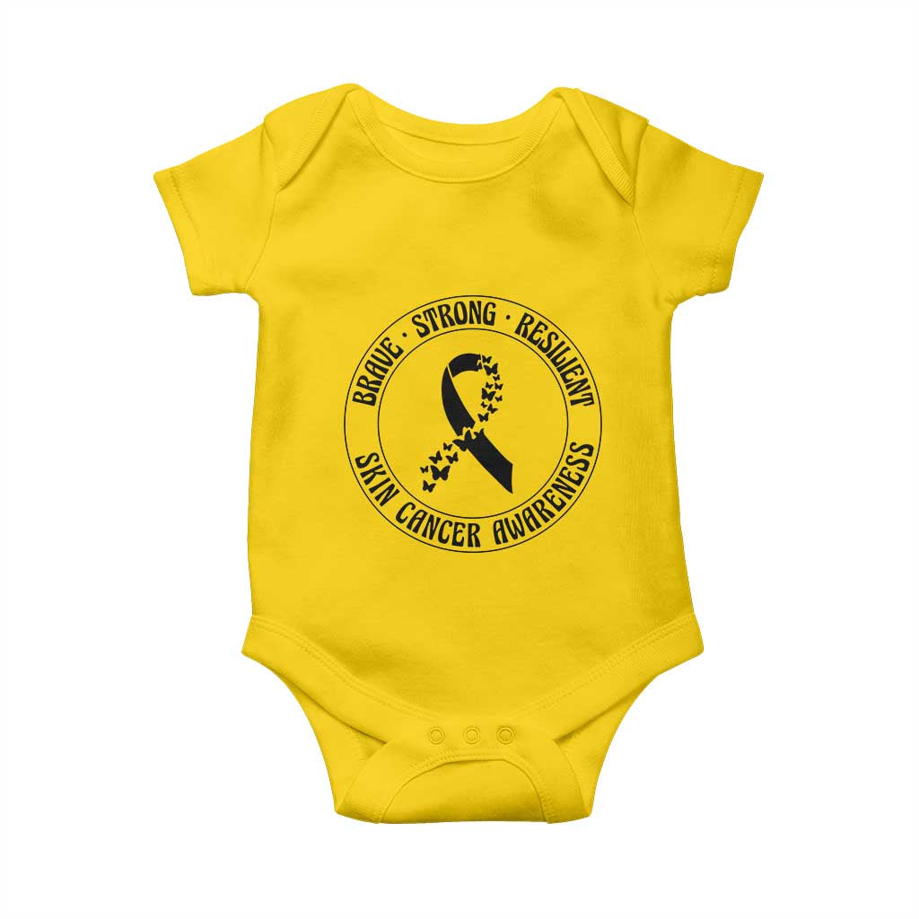 Melanoma Awareness Baby Onesie Brave Strong Resilient Warrior TS12 Daisy Print Your Wear