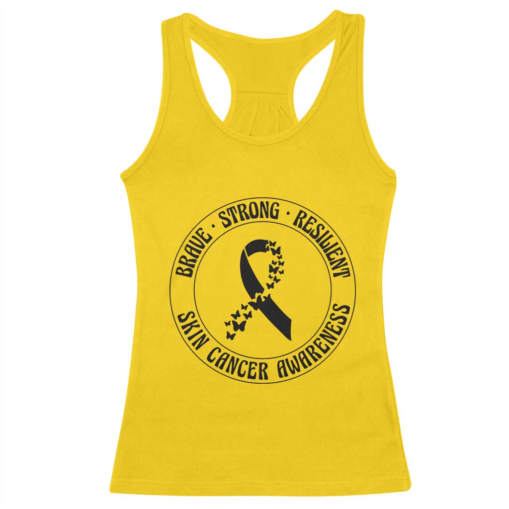Melanoma Awareness Racerback Tank Top Brave Strong Resilient Warrior TS12 Daisy Print Your Wear