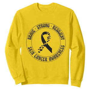 Melanoma Awareness Sweatshirt Brave Strong Resilient Warrior TS12 Daisy Print Your Wear