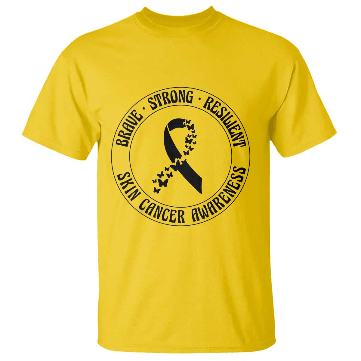 Melanoma Awareness T Shirt Brave Strong Resilient Warrior TS12 Daisy Print Your Wear