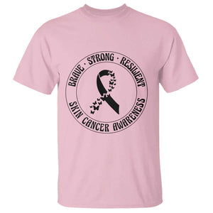 Melanoma Awareness T Shirt Brave Strong Resilient Warrior TS12 Light Pink Print Your Wear
