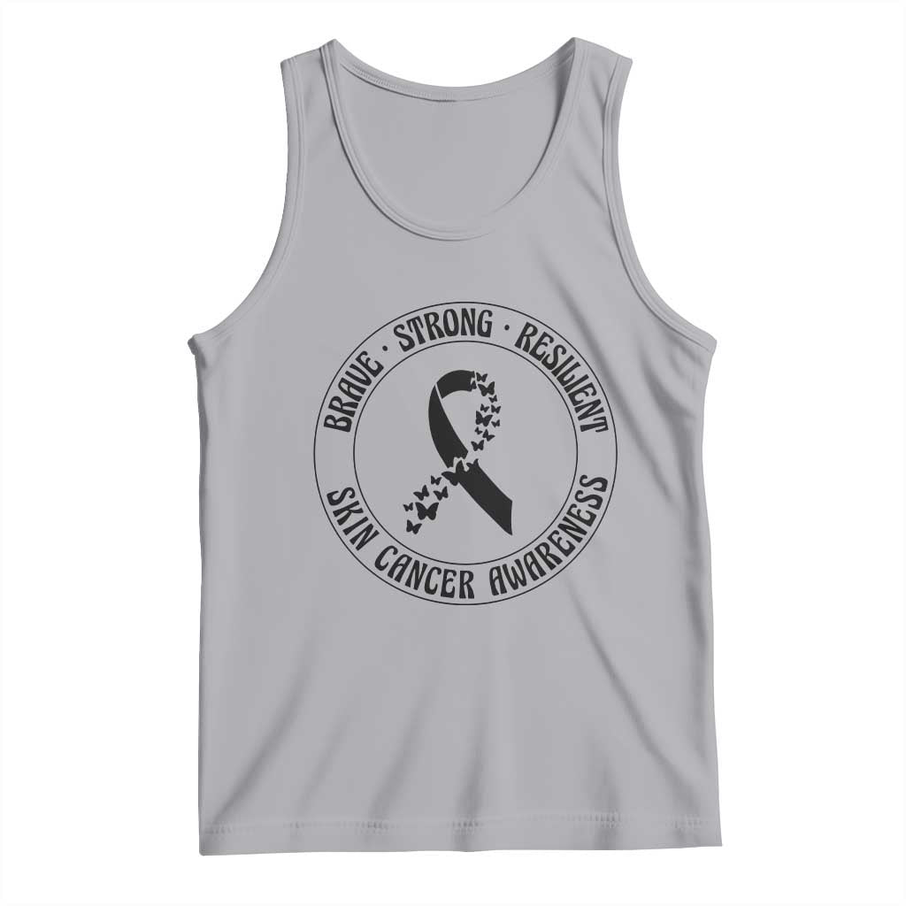 Melanoma Awareness Tank Top Brave Strong Resilient Warrior TS12 Athletic Heather Print Your Wear