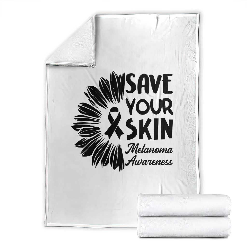 Skin Cancer Fighter Throw Blanket Save Your Skin TS12 White Print Your Wear