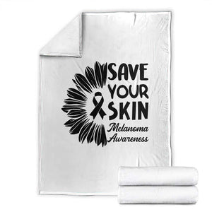 Skin Cancer Fighter Throw Blanket Save Your Skin TS12 White Print Your Wear