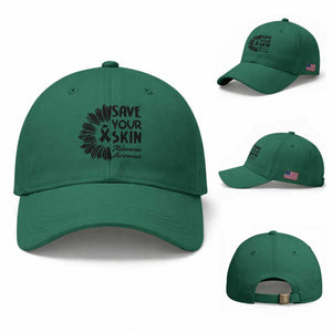 Skin Cancer Fighter Baseball Cap Save Your Skin TS12 Baseball Cap Universal Fit Irish Green Print Your Wear