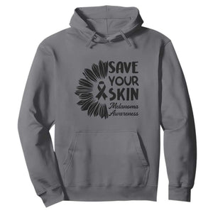 Skin Cancer Fighter Hoodie Save Your Skin TS12 Charcoal Print Your Wear