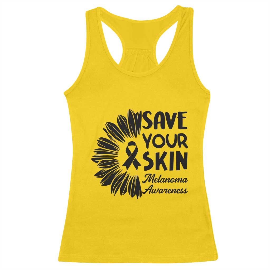 Skin Cancer Fighter Racerback Tank Top Save Your Skin TS12 Daisy Print Your Wear