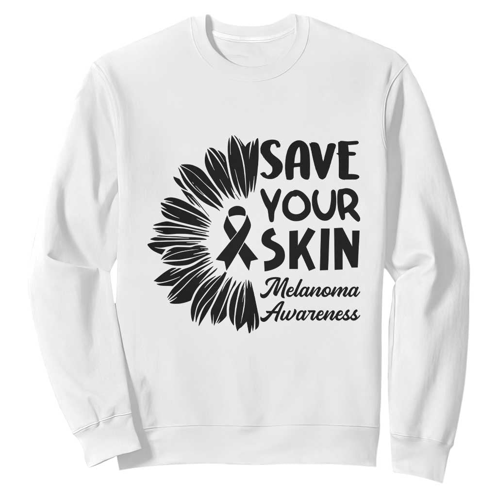 Skin Cancer Fighter Sweatshirt Save Your Skin TS12 White Print Your Wear