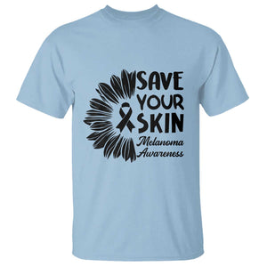 Skin Cancer Fighter T Shirt Save Your Skin TS12 Light Blue Print Your Wear