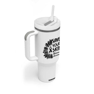 Skin Cancer Fighter Tumbler With Handle Save Your Skin TS12 Print Your Wear