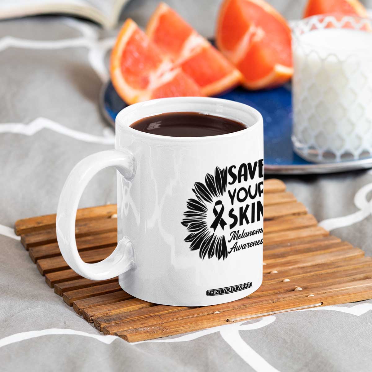 Skin Cancer Fighter Coffee Mug Save Your Skin TS12 Print Your Wear