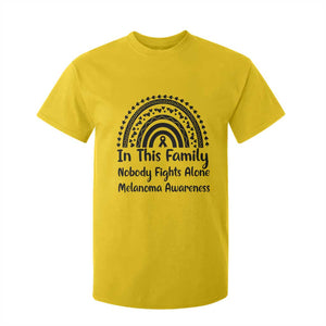 In This Family Nobody Fights Alone T Shirt For Kid Melanoma Warrior Support TS12 Daisy Print Your Wear