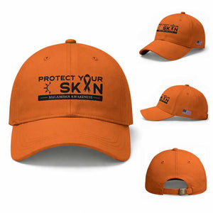 Melanoma Prevention Awareness Baseball Cap Protect Your Skin TS12 Baseball Cap Universal Fit Orange Print Your Wear
