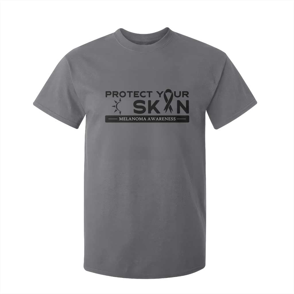 Melanoma Prevention Awareness T Shirt For Kid Protect Your Skin TS12 Charcoal Print Your Wear