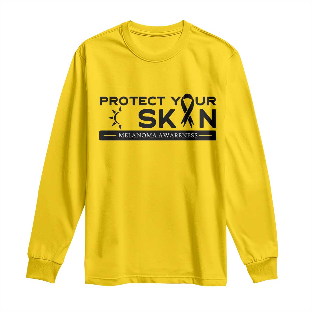 Melanoma Prevention Awareness Long Sleeve Shirt Protect Your Skin TS12 Daisy Print Your Wear