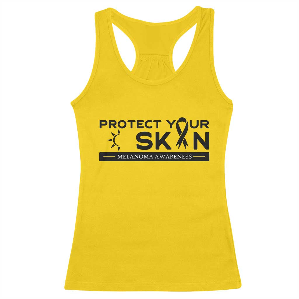Melanoma Prevention Awareness Racerback Tank Top Protect Your Skin TS12 Daisy Print Your Wear