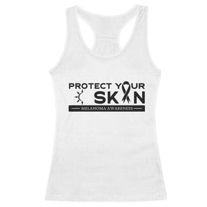 Melanoma Prevention Awareness Racerback Tank Top Protect Your Skin TS12 White Print Your Wear
