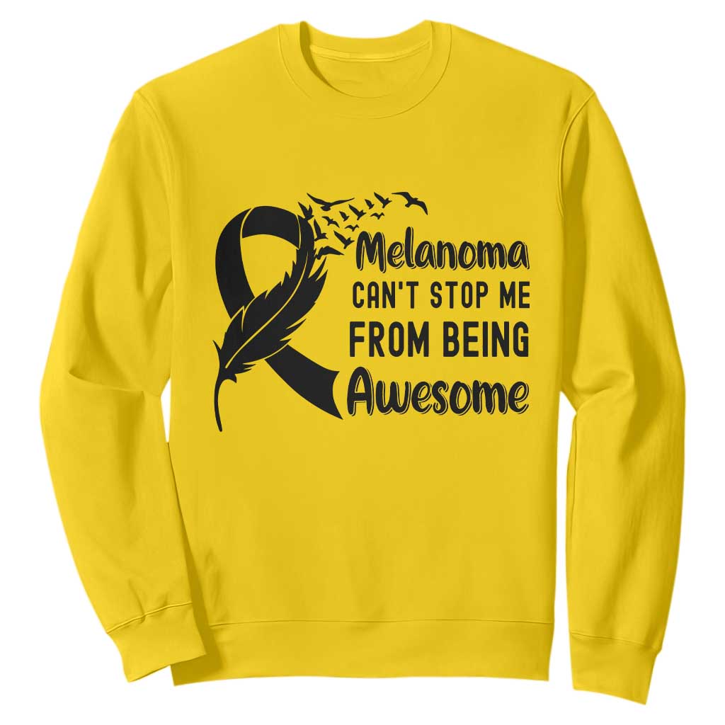Melanoma Cant Stop Me From Being Awesome Sweatshirt Support Squad Gift TS12 Daisy Print Your Wear