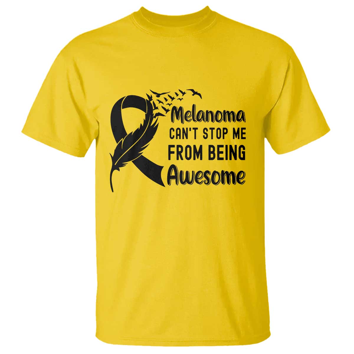 Melanoma Cant Stop Me From Being Awesome T Shirt Support Squad Gift TS12 Daisy Print Your Wear