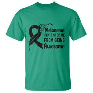 Melanoma Cant Stop Me From Being Awesome T Shirt Support Squad Gift TS12 Irish Green Print Your Wear