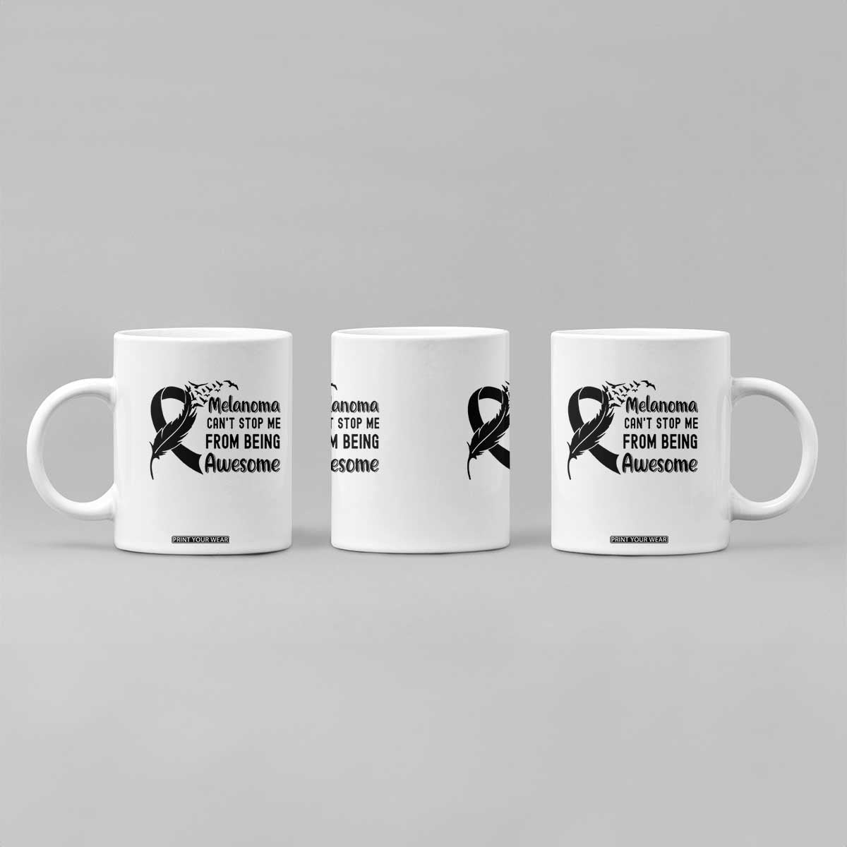 Melanoma Cant Stop Me From Being Awesome Coffee Mug Support Squad Gift TS12 Print Your Wear
