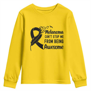 Melanoma Cant Stop Me From Being Awesome Youth Sweatshirt Support Squad Gift TS12 Daisy Print Your Wear