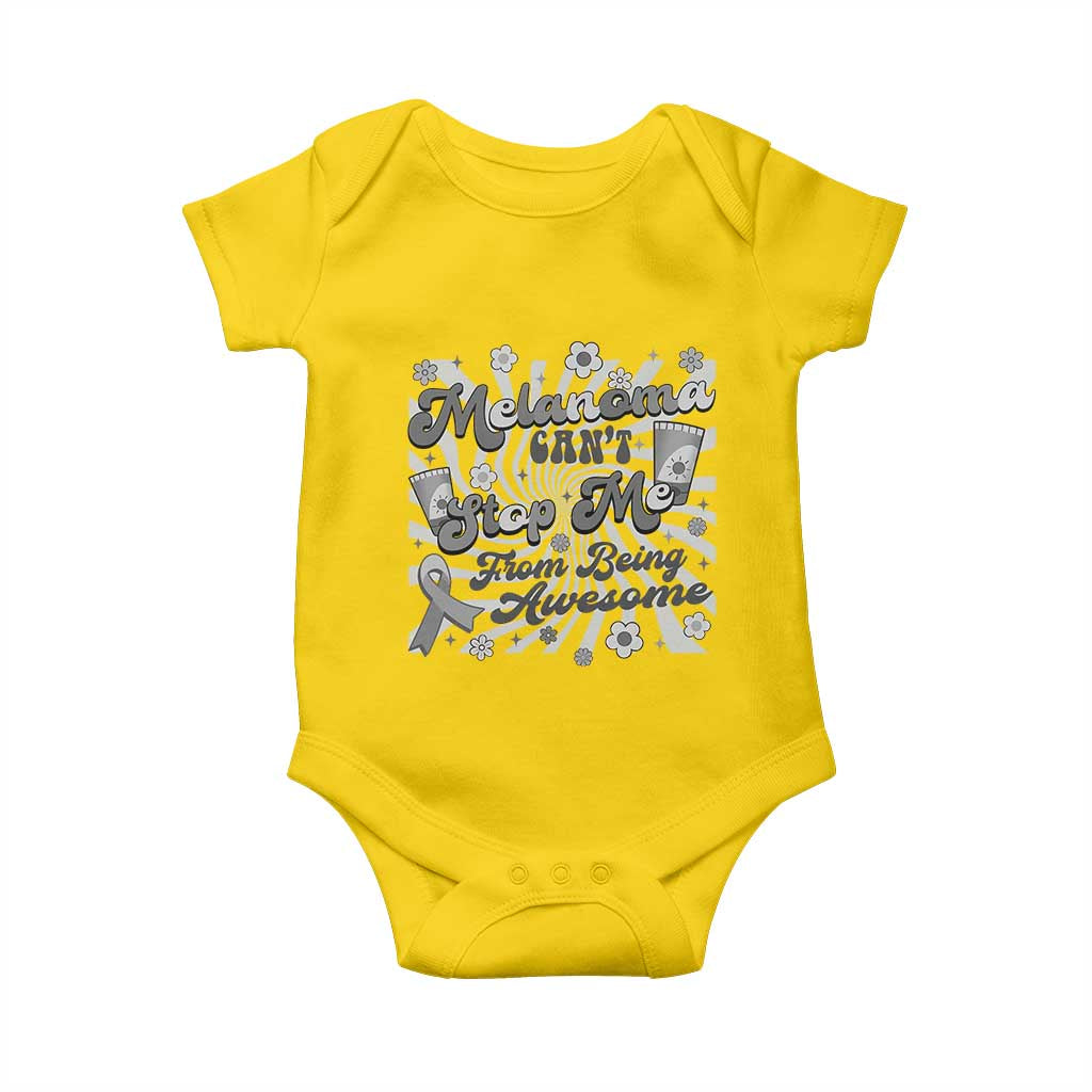 Melanoma Awareness Support Squad Baby Onesie Melanoma Can't Stop Me TS12 Daisy Print Your Wear