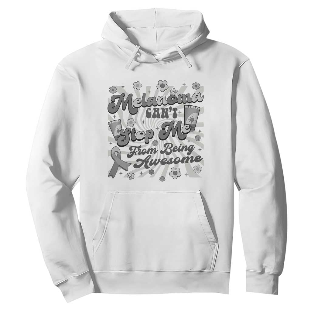 Melanoma Awareness Support Squad Hoodie Melanoma Can't Stop Me TS12 White Print Your Wear