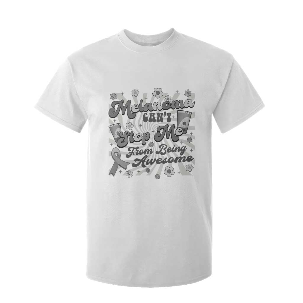 Melanoma Awareness Support Squad T Shirt For Kid Melanoma Can't Stop Me TS12 White Print Your Wear