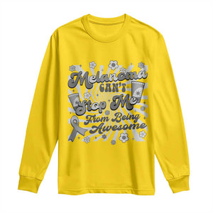 Melanoma Awareness Support Squad Long Sleeve Shirt Melanoma Can't Stop Me TS12 Daisy Print Your Wear