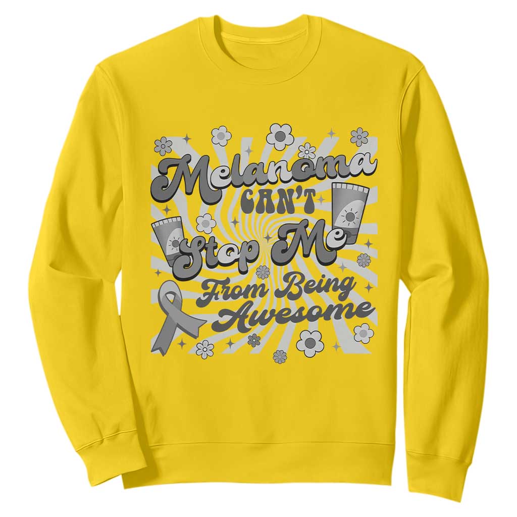 Melanoma Awareness Support Squad Sweatshirt Melanoma Can't Stop Me TS12 Daisy Print Your Wear