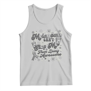 Melanoma Awareness Support Squad Tank Top Melanoma Can't Stop Me TS12 Ash Print Your Wear
