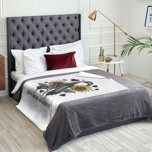 Sunflower Skin Cancer Awareness Throw Blanket Brave Strong Resilient TS12 Print Your Wear