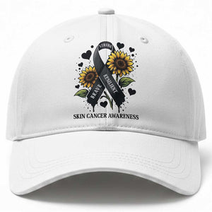 Sunflower Skin Cancer Awareness Baseball Cap Brave Strong Resilient TS12 Print Your Wear