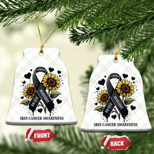 Sunflower Skin Cancer Awareness Ceramic Ornament Brave Strong Resilient TS12 Print Your Wear