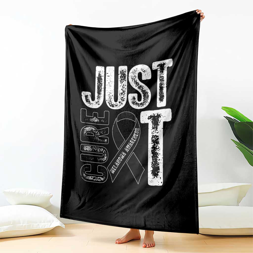 Skin Cancer Warrior Awareness Fighter Throw Blanket Just Cure It TS12 Print Your Wear