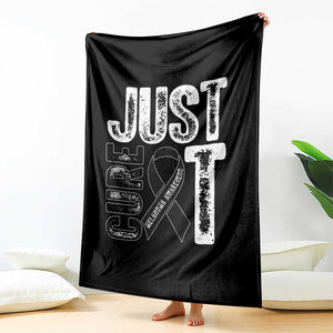 Skin Cancer Warrior Awareness Fighter Throw Blanket Just Cure It TS12 Print Your Wear