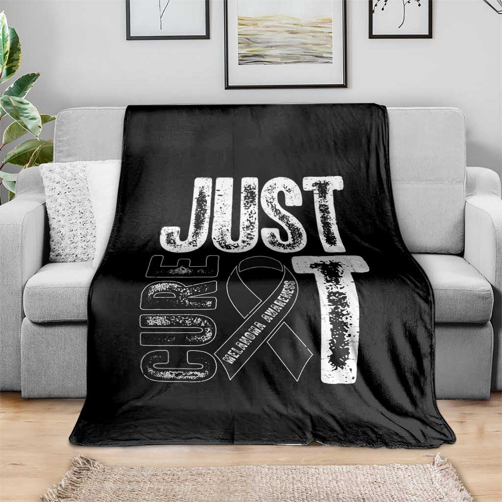 Skin Cancer Warrior Awareness Fighter Throw Blanket Just Cure It TS12 Print Your Wear