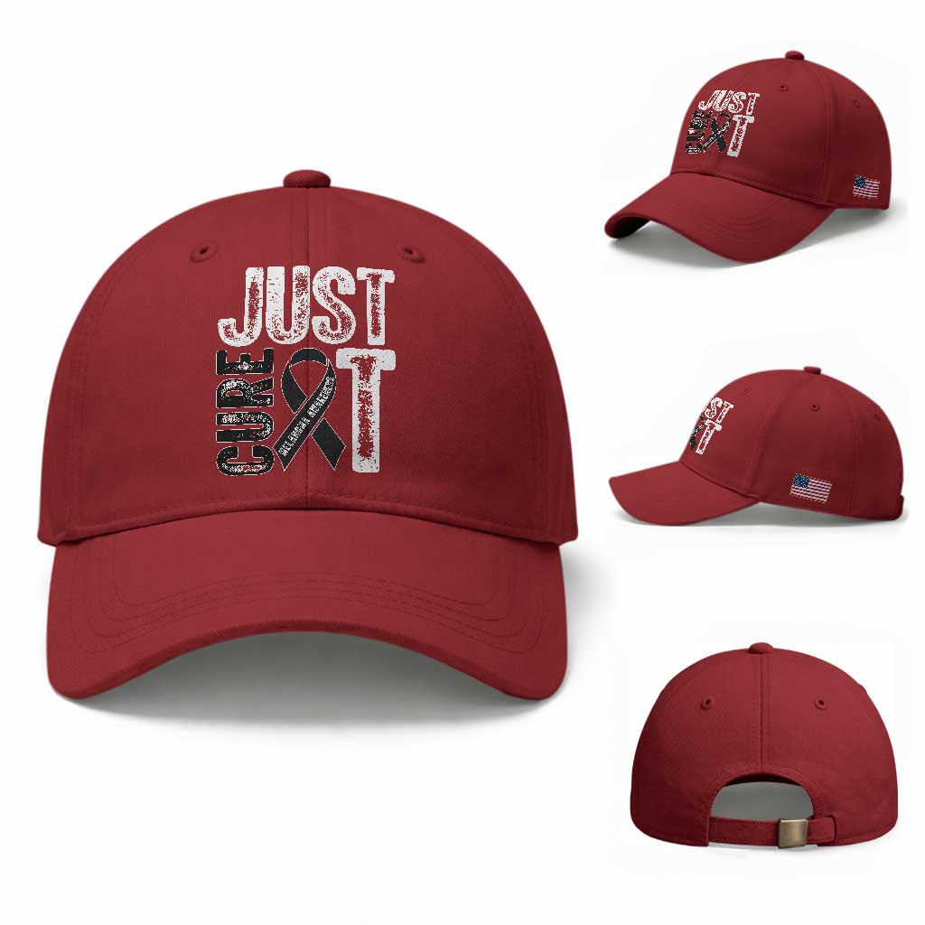 Skin Cancer Warrior Awareness Fighter Baseball Cap Just Cure It TS12 Baseball Cap Universal Fit Cherry Red Print Your Wear
